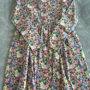 Mini Boden Multicolor Floral Long-Sleeve Dress